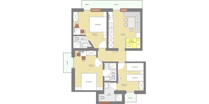 Pensionen - Elbigenalp - Appartement 2 Plan - Apart-Frühstückspension Stark