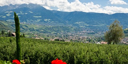 Pensionen - Art der Pension: Ferienwohnung - Lana (Trentino-Südtirol) - unsere Aussicht auf Meran - Pension Plarserhof