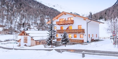 Pensionen - Umgebungsschwerpunkt: am Land - Trentino-Südtirol - Der Inner-Glieshof im Winter: idealer Ausgangspunkt für Ski- und Schneeschuhtouren! - BIO-Bauernhof Inner-Glieshof