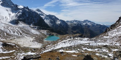 Pensionen - Kühlschrank - Burgeis - Mals - Die Saldurseen im hintersten Matschertal sind die höchstgelegenen Gletscherseen Südtirols - BIO-Bauernhof Inner-Glieshof