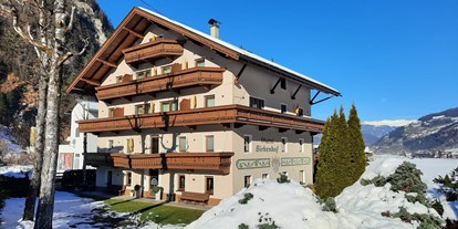 Pensionen - Umgebungsschwerpunkt: am Land - Brixlegg - Der Birkenhof im Zillertal im Winter - Hotel Garni Birkenhof & Apartments Rosenhof