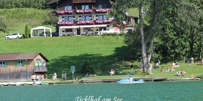 Pensionen - Fahrradverleih - St. Johann in Tirol - Ticklhof am See, direkter Seeblick - Appartements Ticklhof am See