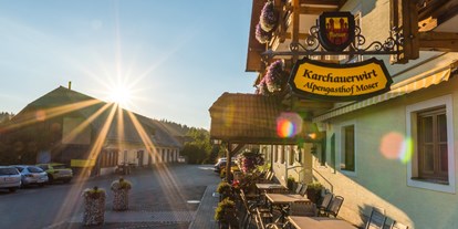 Pensionen - Fahrradverleih - Steiermark - Unsere Terrasse. - Alpengasthof Moser