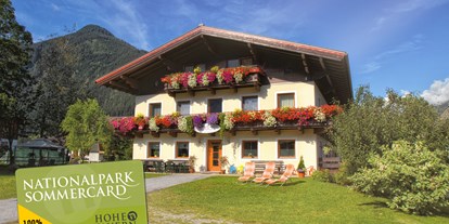 Pensionen - Kühlschrank - Alpbach - "Im Sommer ein idealer Ausgangspunkt für Wanderungen und Radtouren in die Tauerntäler" - NATURPENSION Mühlhof