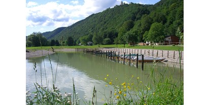 Pensionen - Umgebungsschwerpunkt: Fluss - Oberösterreich - Zillenhafen Witti an der Donau - Donautraum-Blick  Bio -  Eselgut