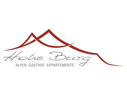 Pensionen - Terrasse - Mutters - Hohe Burg Logo - Alpengasthof Hohe Burg