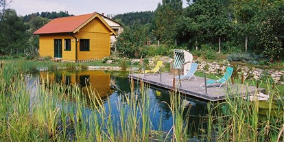 Pensionen - Waldviertel - Schwimmbiotop im Garten - Gasthof-Pension Zur Hammerschmiede