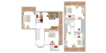 Pensionen - Terrasse - Unken - Grundriss Appartment 3 - Apartments Salzburgerhof