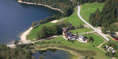 Pensionen - Umgebungsschwerpunkt: See - Strobl - Hirschpoint von oben - Haus Hirschpoint