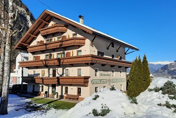 Frühstückspension: Der Birkenhof im Zillertal im Winter - Hotel Garni Birkenhof & Apartments Rosenhof